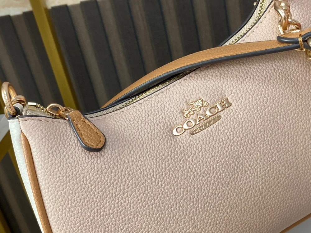 Coach color-block shoulder bag